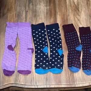 Ted Baker Mens Purple and Blue Patterned Socks